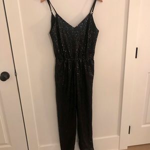 Black Sequin Jumpsuit